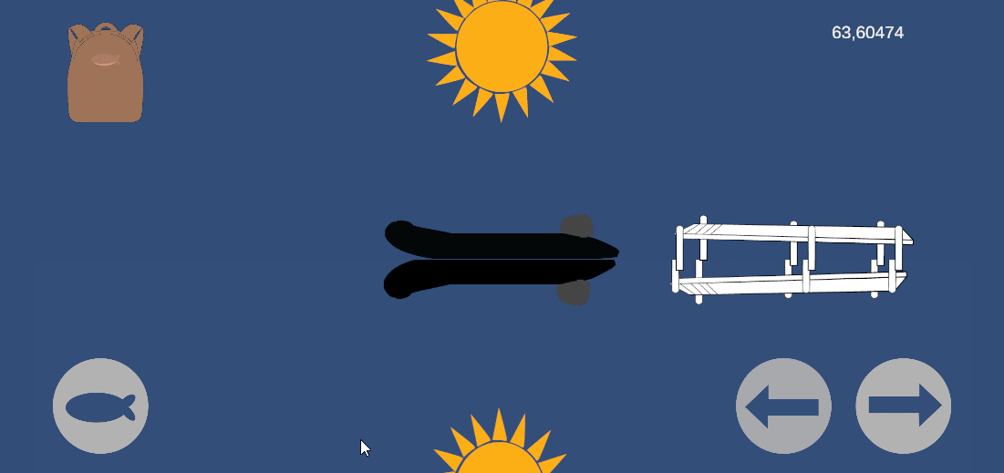 Gameplay with touch control and inventory system